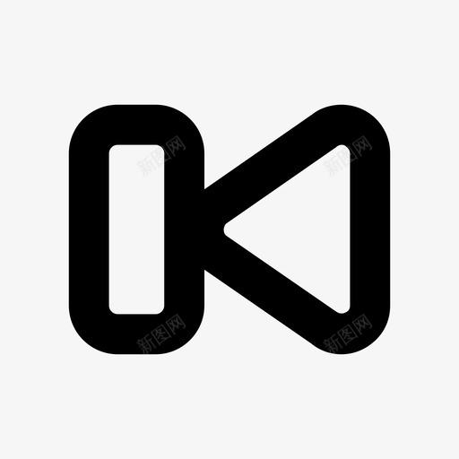 上一个音频后退图标svg_新图网 https://ixintu.com 上一个 后退 左 按钮 音乐 音频