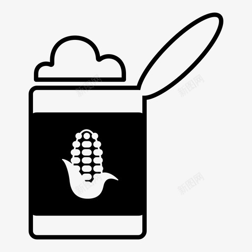 玉米罐头食品杂货图标svg_新图网 https://ixintu.com 杂货 玉米 罐头 食品