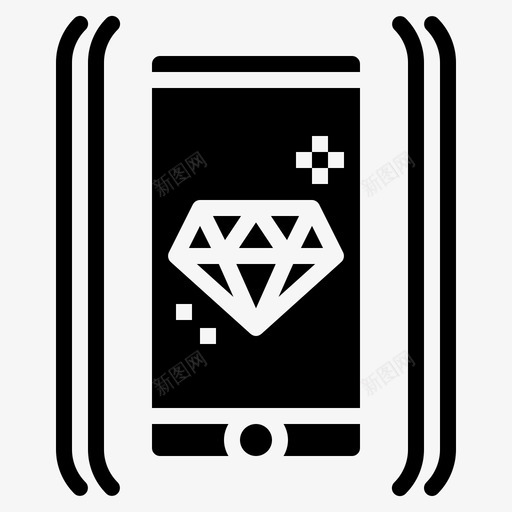 覆盖玻璃水晶手机图标svg_新图网 https://ixintu.com 保护 手机 智能手机固态 水晶 覆盖玻璃