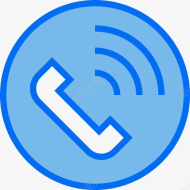 电话接口按钮11蓝色图标图标