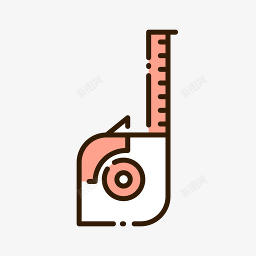 卷尺室内20线性颜色图标svg_新图网 https://ixintu.com 卷尺 室内设计20 线性颜色