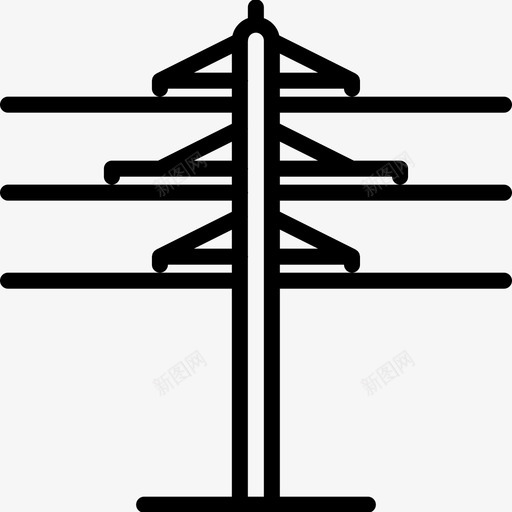 电源线电工7线性图标svg_新图网 https://ixintu.com 电工 电源线 线性