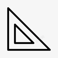 直角三角尺测量尺直角尺三角尺图标高清图片