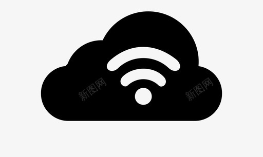 云广播在线图标svg_新图网 https://ixintu.com wifi 云 信号 在线 广播