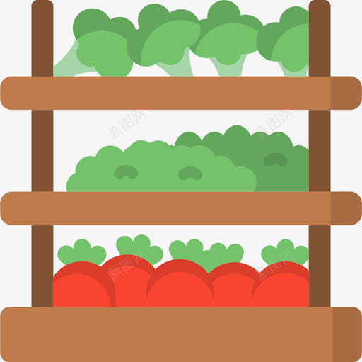 蔬菜超市34平的图标svg_新图网 https://ixintu.com 平的 蔬菜 超市