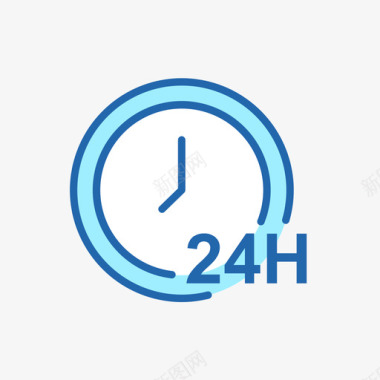 24小时客户支持7线性颜色图标图标