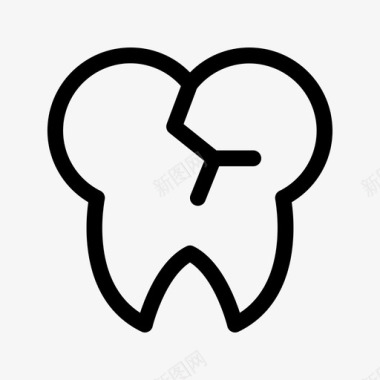我的牙齿坏了诊所牙齿图标图标