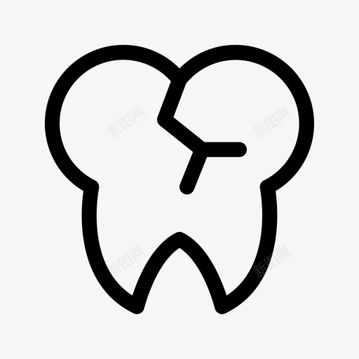 我的牙齿坏了诊所牙齿图标svg_新图网 https://ixintu.com 健康 口腔 我的牙齿坏了 牙齿 牙齿线 诊所