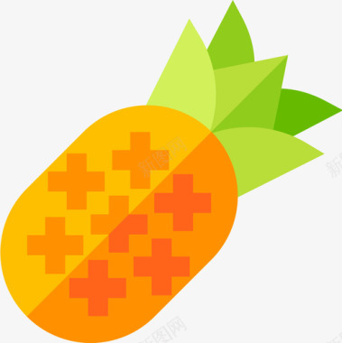 菠萝夏季75平淡图标图标