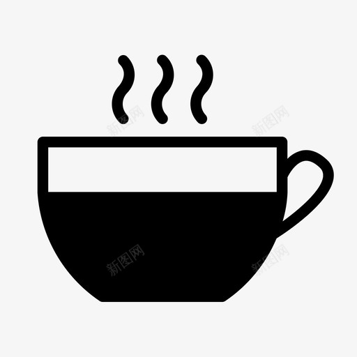 热咖啡咖啡因饮料图标svg_新图网 https://ixintu.com 咖啡 咖啡因 蒸汽 饮料