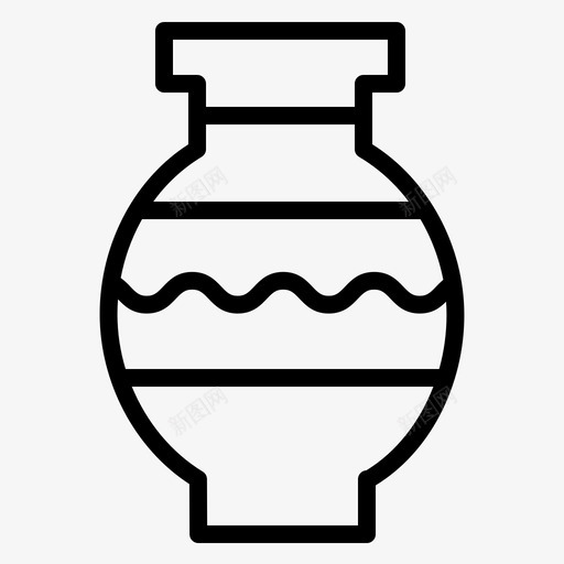 花瓶博物馆67直纹图标svg_新图网 https://ixintu.com 博物馆 直纹 花瓶