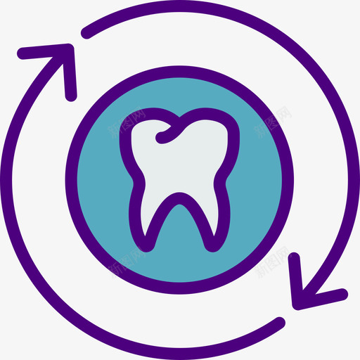 牙齿牙科学10线颜色图标svg_新图网 https://ixintu.com 牙科 牙齿 科学 颜色