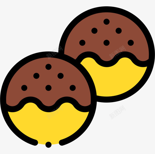 Takoyaki甜点和糖果6线性颜色图标svg_新图网 https://ixintu.com Takoyaki 甜点 糖果 线性 颜色