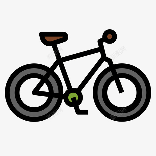混合动力28号自行车线性颜色图标svg_新图网 https://ixintu.com 28号 动力 混合 线性 自行车 颜色
