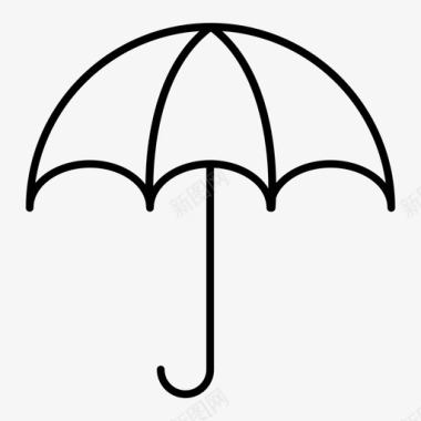 雨伞防护防雨图标图标