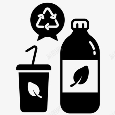 生态塑料瓶生态能源图标图标