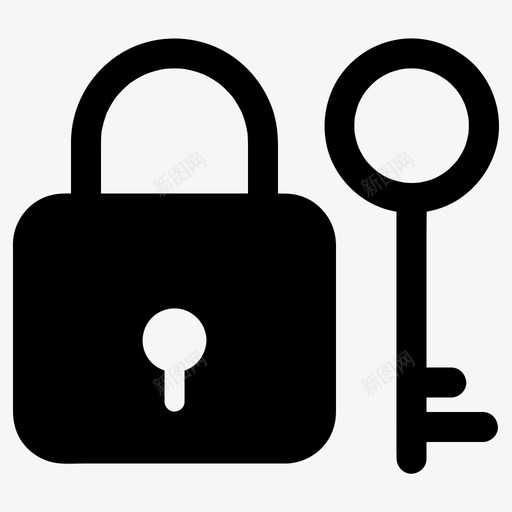 锁钥匙储物柜密码图标svg_新图网 https://ixintu.com 储物柜 安全 密码 钥匙