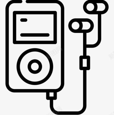 Ipod音频和视频15线性图标图标