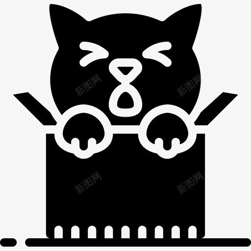 盒子猫化身1填充图标svg_新图网 https://ixintu.com 化身 填充 盒子