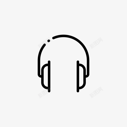 耳机卧室11线性图标svg_新图网 https://ixintu.com 卧室 线性 耳机