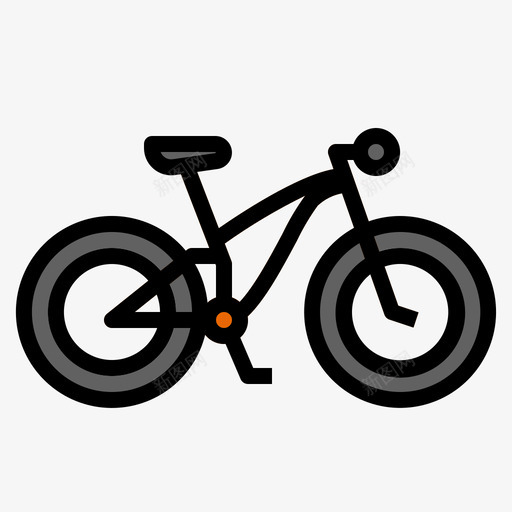 山地自行车28线性颜色图标svg_新图网 https://ixintu.com 山地 线性颜色 自行车28