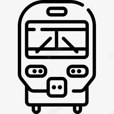 地铁车辆和运输11直线图标图标