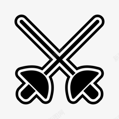 击剑奥运会体育图标图标