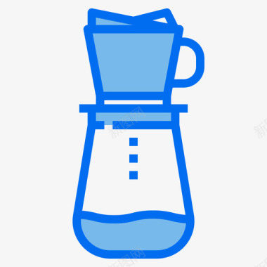 滴头咖啡店108蓝色图标图标