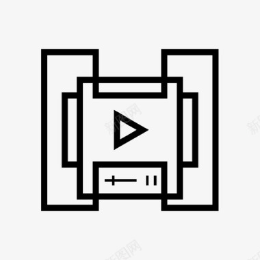 视频播放器流媒体youtube图标图标