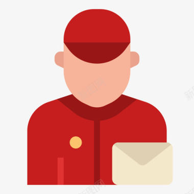 邮递员工作和职业2单位图标图标