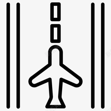 91号机场跑道直线图标图标