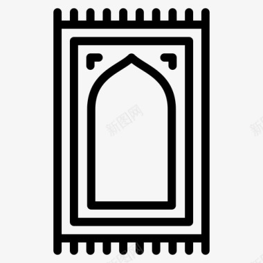 祈祷地毯伊斯兰教伊斯兰图标图标