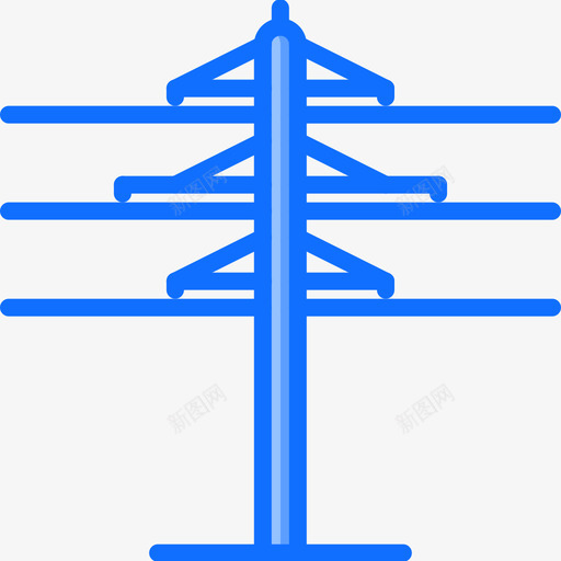 电源线电工10蓝色图标svg_新图网 https://ixintu.com 电工 电源线 蓝色