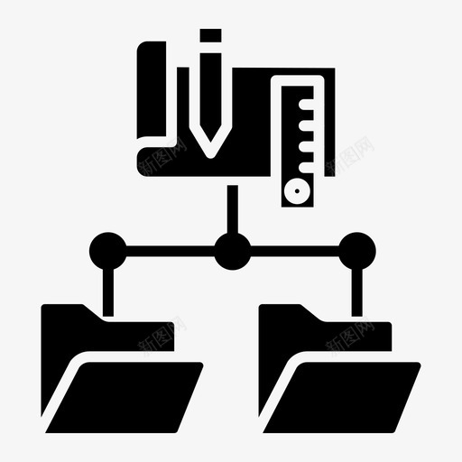 文件夹形图标svg_新图网 https://ixintu.com 图形 文件夹 结构 设计