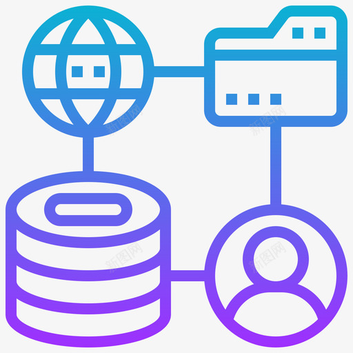 数据复杂性大数据48梯度图标svg_新图网 https://ixintu.com 复杂性 大数 数据 梯度