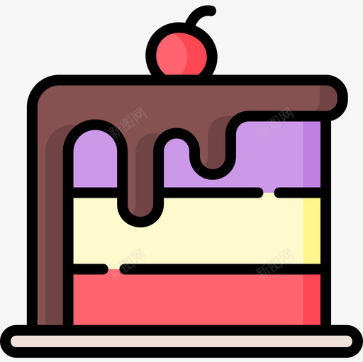 彩虹甜点和糖果8线性颜色图标svg_新图网 https://ixintu.com 彩虹 甜点 糖果 线性 颜色