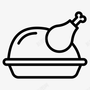 鸡肉菜食物图标图标