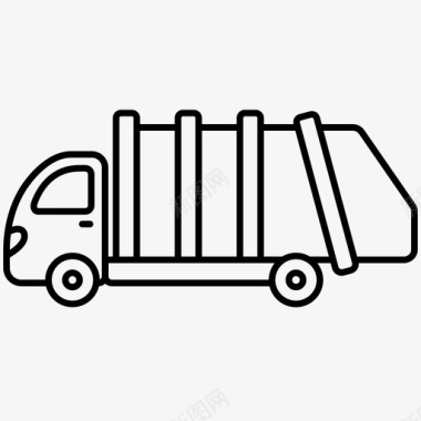 垃圾车拖车运输车图标图标