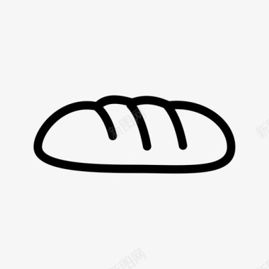 面包长棍面包面筋图标图标