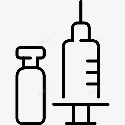 注射器安瓿注射图标svg_新图网 https://ixintu.com 外科 安瓿 整形 注射 注射器 牙科