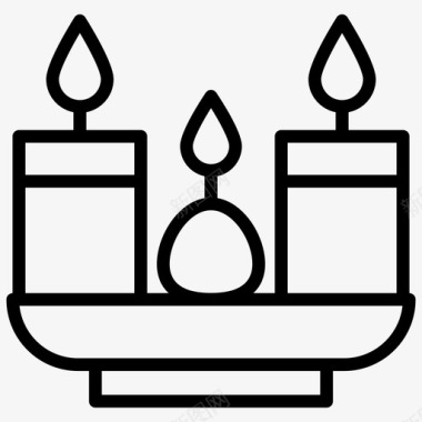 燃烧spa蜡烛燃烧蜡烛蜡烛灯图标图标