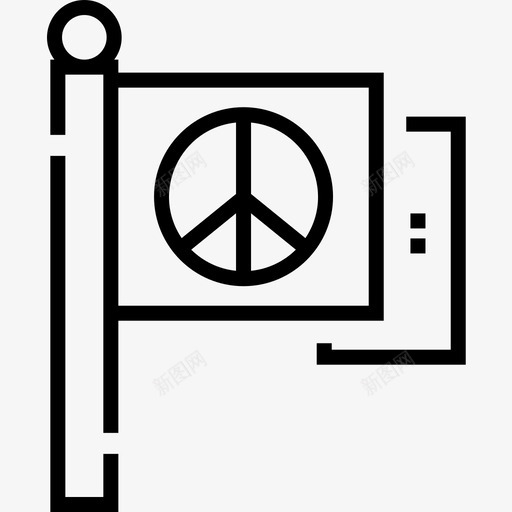 和平嬉皮士24直系图标svg_新图网 https://ixintu.com 和平 嬉皮士 直系