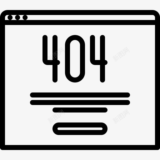 404错误网站5线性图标svg_新图网 https://ixintu.com 线性 网站 错误