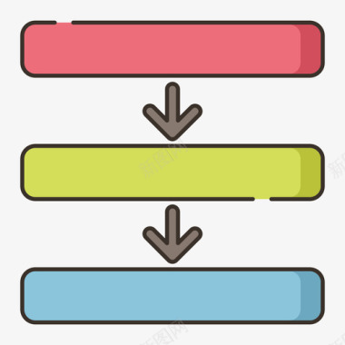 过程信息图4线颜色图标图标