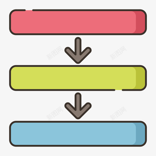 过程信息图4线颜色图标svg_新图网 https://ixintu.com 信息 过程 颜色