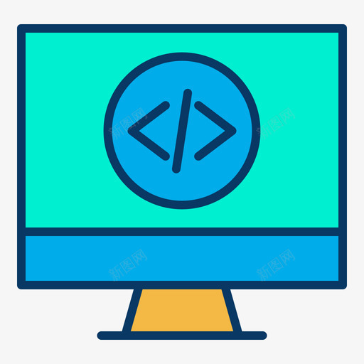 代码代码21线型颜色图标svg_新图网 https://ixintu.com 代码 线型 颜色