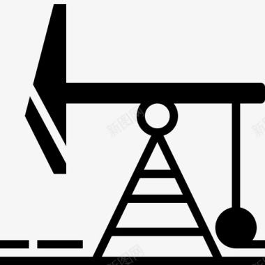 石油钻机能源燃料图标图标