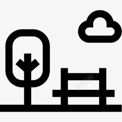 线性公园公园景观60线性图标高清图片