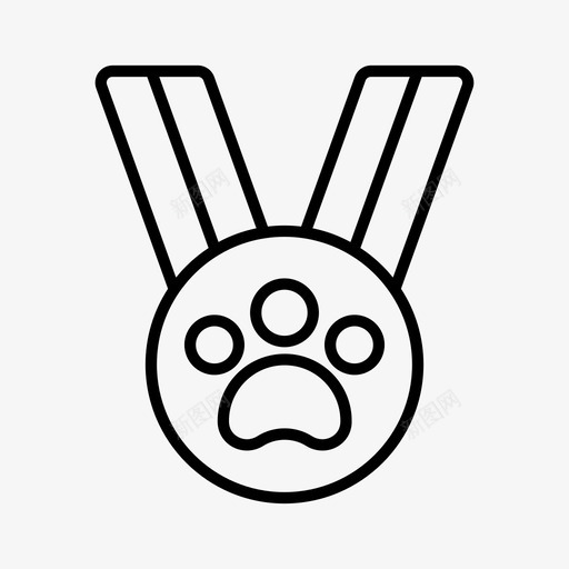 奖章宠物图标svg_新图网 https://ixintu.com 奖章 宠物
