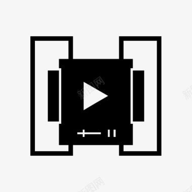 视频播放器流媒体youtube图标图标